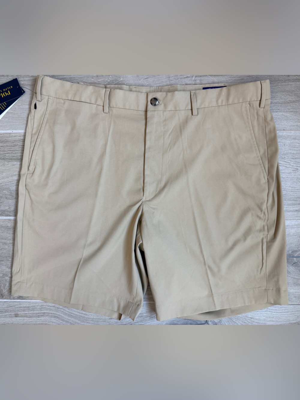New Polo Ralph Lauren Performance Shorts Mens Size 40 Tailored Fit Khaki Golf